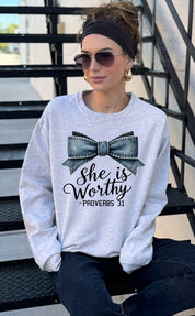 Women's Proverbs 31 Inspirational Crewneck Sweatshirt