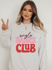 Women's Graphic Crew Neck Sweatshirt - Single Babes Club