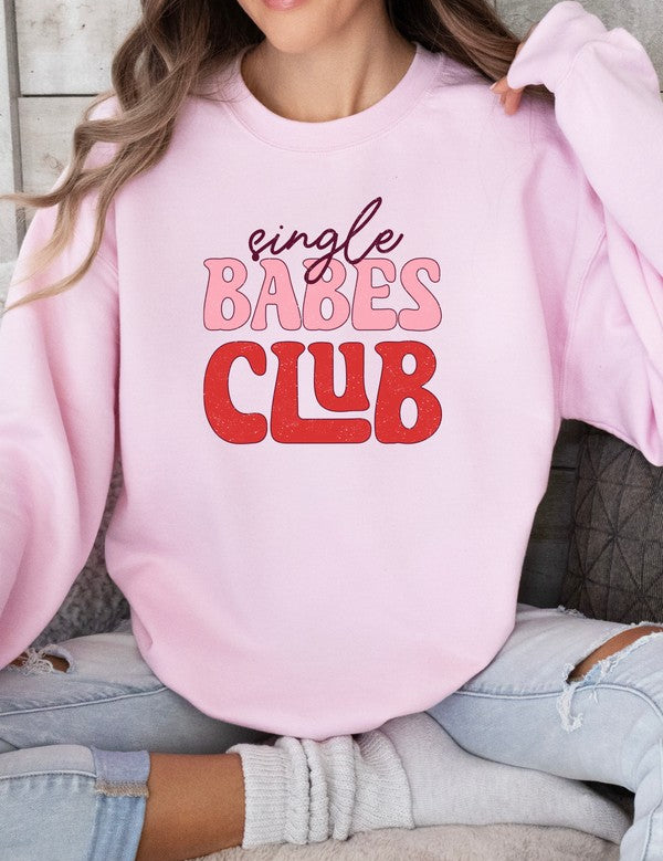 Women's Graphic Crew Neck Sweatshirt - Single Babes Club