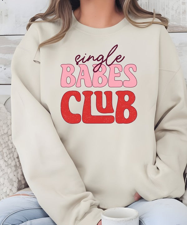 Women's Graphic Crew Neck Sweatshirt - Single Babes Club