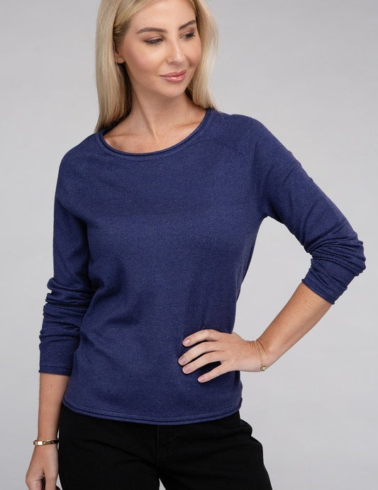 Viscose Round Neck Basic Sweater