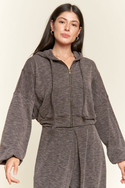 Women's Relaxed Fit Zip Up Hooded Jacket