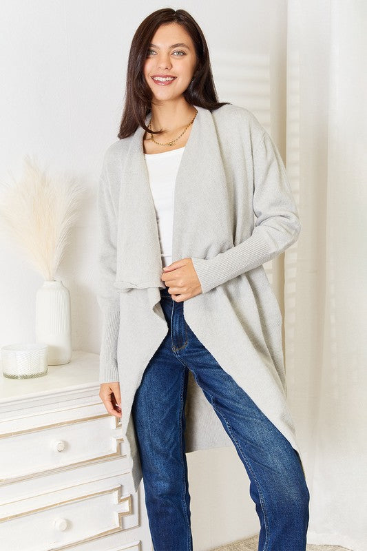 Women's Casual Front Pocket Duster Cardigan