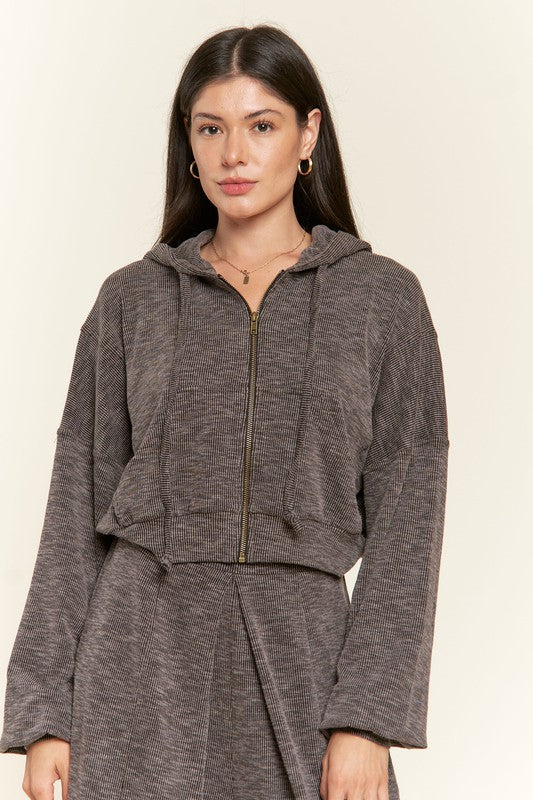 Women's Relaxed Fit Zip Up Hooded Jacket