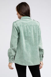 Women's Casual Corduroy Buttoned Jacket