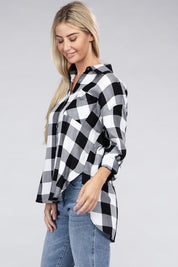 Women's Casual Plaid Flannel Shirt