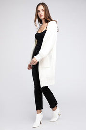 Women's Loose Fit Twist Knitted Open Front Cardigan