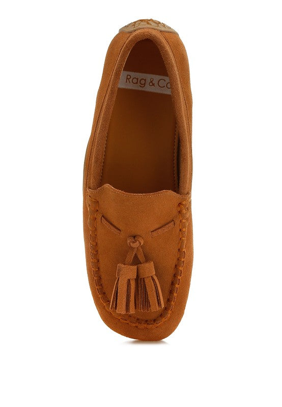 Men's Casual Suede Leather Tassel Loafers