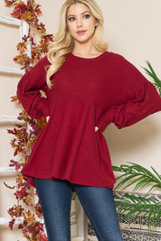 Women's Casual Soft Knit Babydoll Sweater