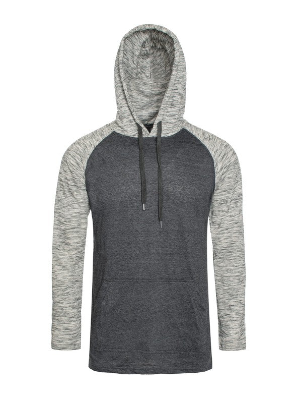 Unisex Lightweight Raglan Hoodie with Contrasting Sleeves