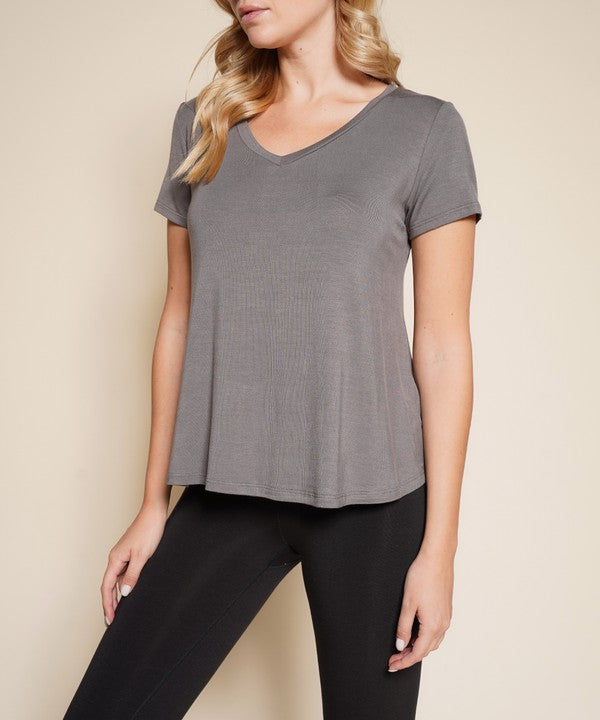 Women's Bamboo Classic V Neck Top