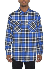 Men's Regular Fit Checker Plaid Flannel Shirt