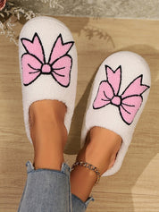 Women's Cozy Bowknot Fuzzy Winter Slippers