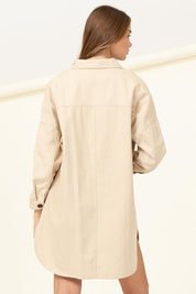 Women's Oversized Cotton Shirt Jacket