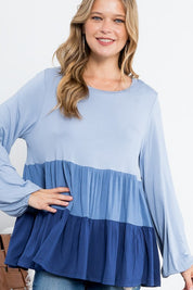 Women's Color Block Tiered Swing Top