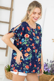 Women's Floral Boxy Top