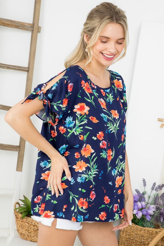 Women's Floral Boxy Top