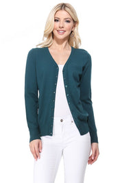 Women's Loose Fit V-Neck Button Down Knit Cardigan Sweater