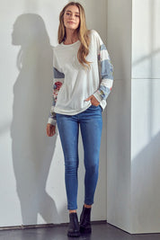 Women's Casual Floral Mix Sweatshirt