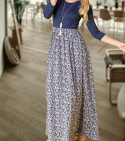 Women's Ditsy Floral Print Maxi Dress