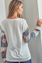 Women's Casual Floral Mix Sweatshirt