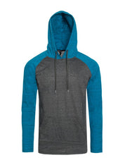 Unisex Lightweight Raglan Hoodie with Contrasting Sleeves