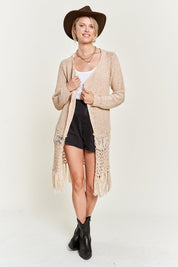 Women's Fringe Knit Cardigan