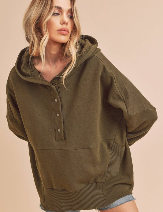 Women's Oversized Cotton Hoodie Pullover