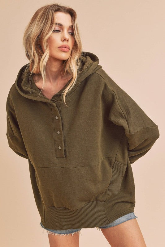 Women's Oversized Cotton Hoodie Pullover