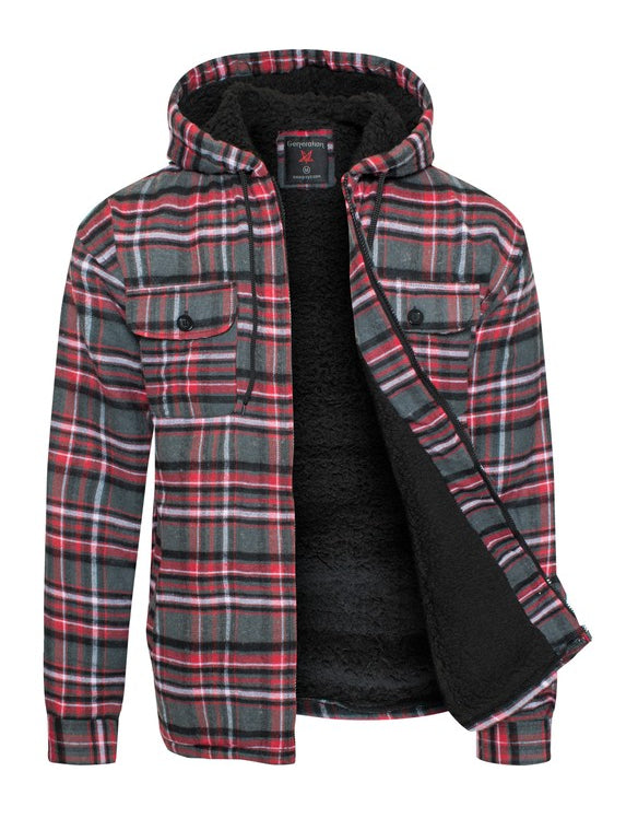 Men's Flannel Sherpa Lining Jacket