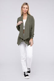 Women's Long Sleeve Stretch Open Front Cardigan