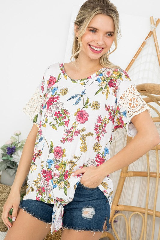 Women's Floral Boxy Top