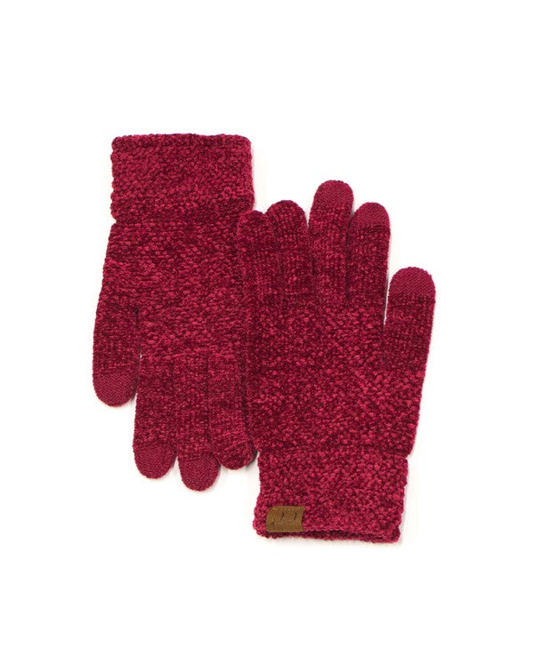 Women's Slim Fit Chenille Touch Screen Gloves