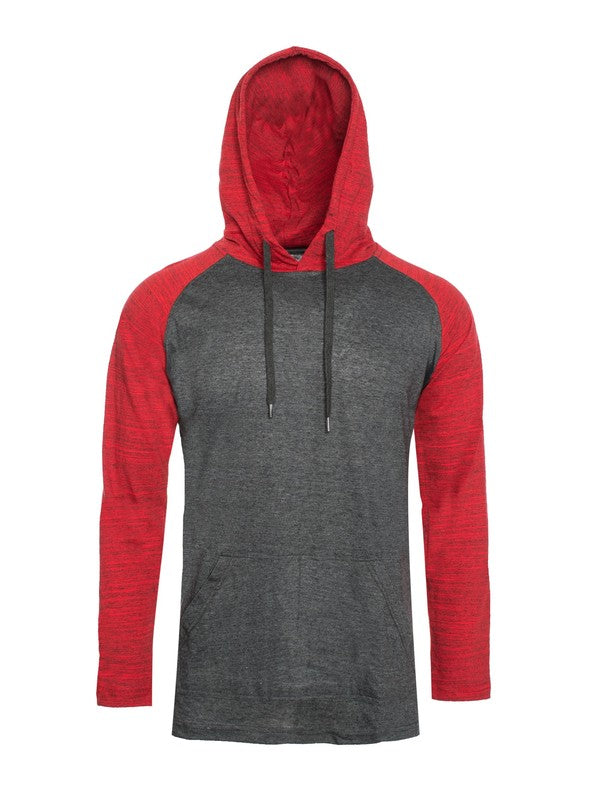 Unisex Lightweight Raglan Hoodie with Contrasting Sleeves