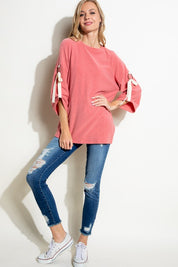 Women's Relaxed Fit Brushed Terry Casual Top