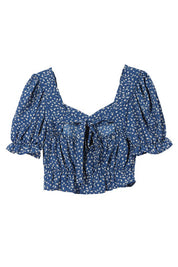 Women's Puff Sleeve Floral Print Top