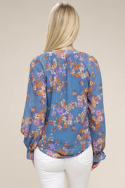 Women's Floral Chiffon Blouse