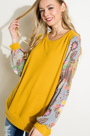 Plus Size Relaxed Floral Mix Tunic Top