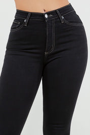 Women's Black Boot Cut Jeans with Re-Done Hem