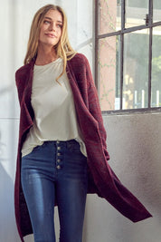 Women's Loose Fit Chunky Knit Cardigan with Pockets