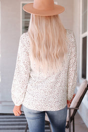 Women's Leopard Print Long Sleeve Blouse