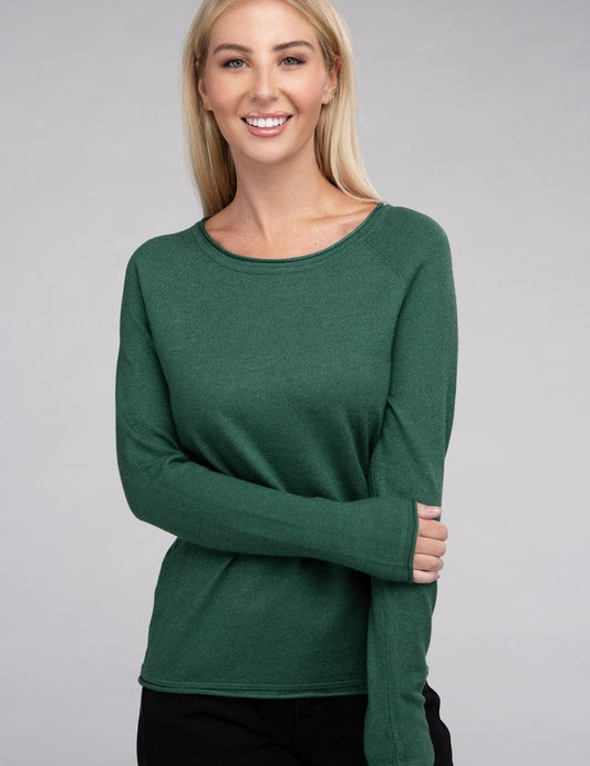 Viscose Round Neck Basic Sweater