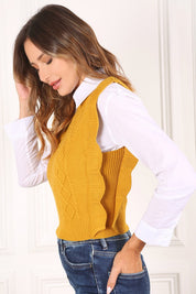 Ruffle sweater vest