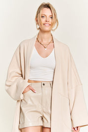 Women's Oversized Knit Cardigan with Front Pockets