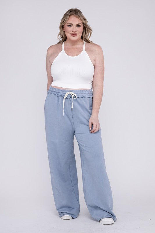 Women's Plus Relaxed Fit French Terry Drawstring Pants