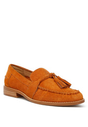 Men's Casual Suede Loafers with Tassel Detail