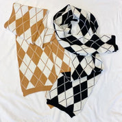 Women's Casual Argyle Knit Scarf