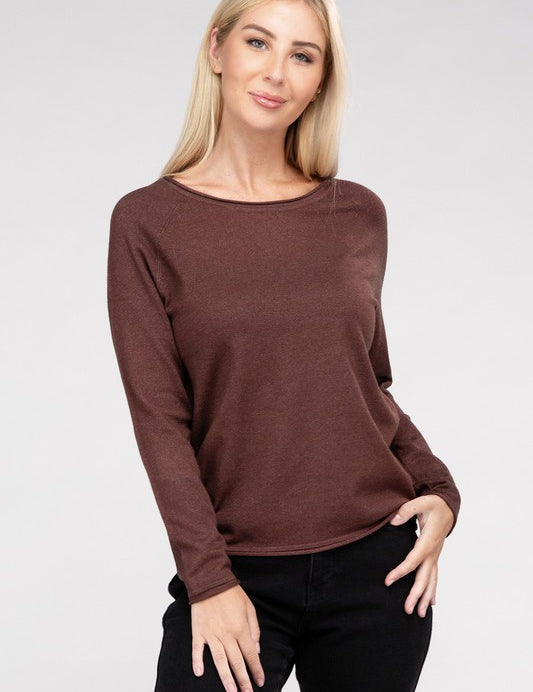 Viscose Round Neck Basic Sweater