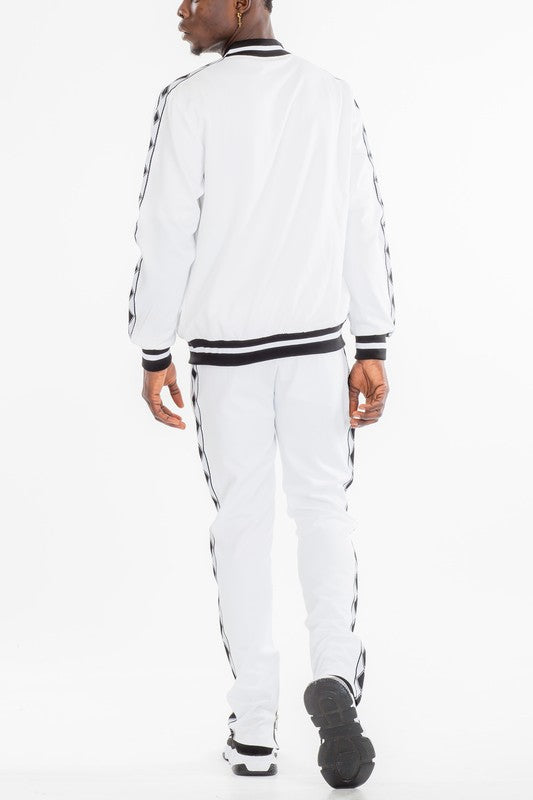 Men's Full Zip Diamond Tape Track Suit