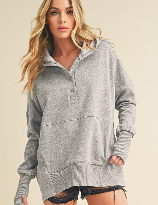 Women's Oversized Cotton Hoodie Pullover